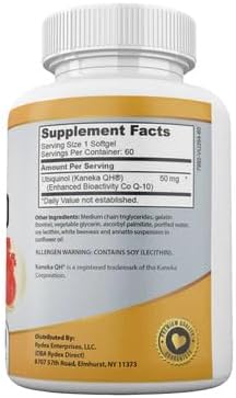QIH23: Ubiquinol 50 Pro Health COQ10 (60 Capsules) - Ubiquinol Supplement with Active Form of Coenzyme Q10 - Powerful Antioxidant for Cellular Energy Production, Overall Health & Wellness