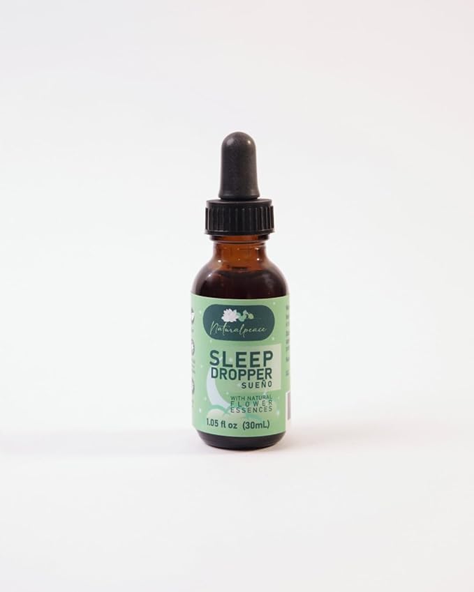 NaturalPeace Sleep Dropper, Natural Flower Essence Formula 30 ml, Vegan, Gluten Free, Restorative Sleep, Sleep Supplement