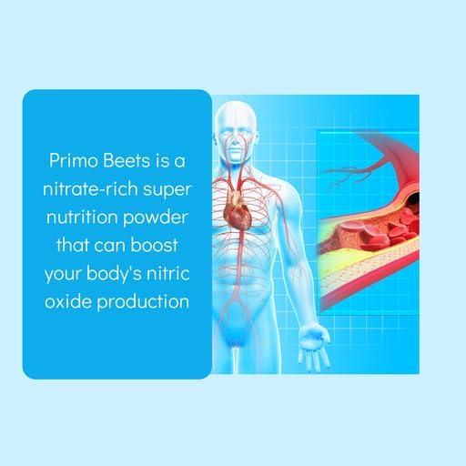 Consult Health Primo Beets - Beet Root Powder Drink Mix with Electrolytes - Nitrates to Support Circulation - Energy Boost - Ginger & Turmeric - for Men & Women - Cherry Flavor - 30 Servings