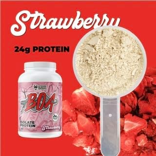 BOA Isolate Protein with Vitamin B6 and Zinc - Low-Sodium Whey Protein Isolate 24g of Protein per Scoop - (Strawberry - 40 Servings)