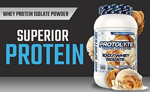 VMI Sports | ProtoLyte Whey Isolate Protein Powder | Low Calorie Whey Protein Powder for Weight Loss | Protein Powder for Muscle Gain | Digestive Enzymes | Non-GMO (Vanilla Peanut Butter, 1.6 Pounds)