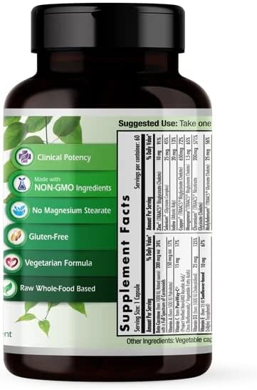EMERALD LABS Prenatal 1-Daily Multi - Prenatal Multivitamin with Methylated Folate, Iron, Whole-Food Blend & More - Soy-Free, Gluten-Free - 60 Vegetable Capsules