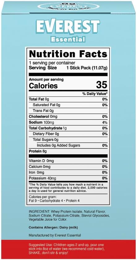Kid's Clear Whey Protein Powder (Watermelon, 10 Packets) Protein Drink Mix for Kids, Electrolytes for Kids, 8g Protein Per Serving, Non GMO, Zero Added Sugar