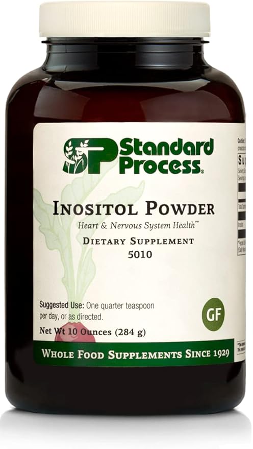 Standard Process Inc. Inositol Powder - Whole-Food Based Nervous System Supplement - Heart Health & Liver Support - Vegetarian & Gluten-Free - 10oz