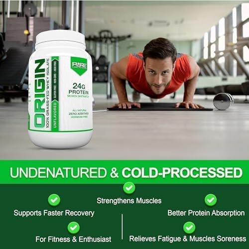 100% Grass Fed Unflavored Whey Protein Isolate-Keto-Low Carbs-2lbs