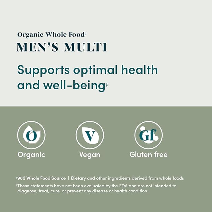 Amazon Elements Organic Whole Food Men's Multi, 60 tablets