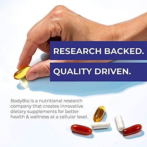 BodyBio Liposomal Glutathione | Body’s Most Powerful Antioxidant | Master Detoxification | Colon Cleanse| Optimal Cell Protection for Immune Defense | Enhanced Liposomal Absorption | 60 Capsules