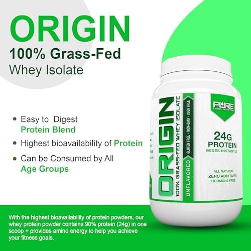 100% Grass Fed Unflavored Whey Protein Isolate-Keto-Low Carbs-2lbs