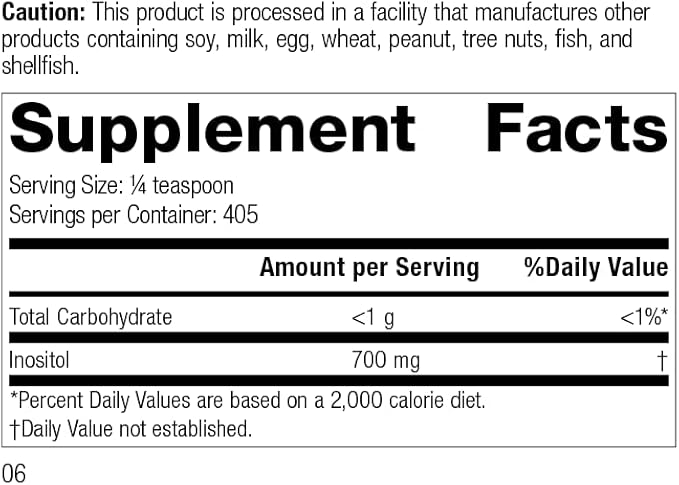 Standard Process Inc. Inositol Powder - Whole-Food Based Nervous System Supplement - Heart Health & Liver Support - Vegetarian & Gluten-Free - 10oz