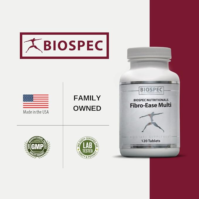 Fibro-Ease Multi - Contains Essential Vitamins & Minerals - Support Energy Production & General Health (240 Capsules)