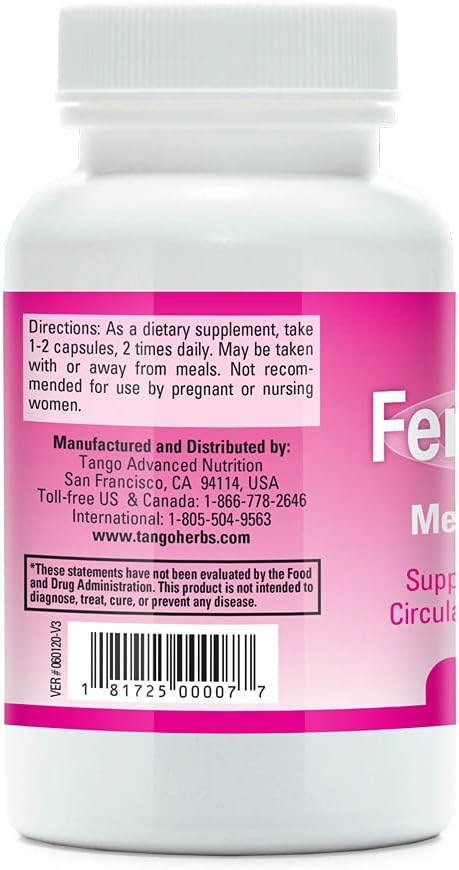 FemmePhase Advanced Menopause Support Formula: All-Natural Herbal Supplement for Hot Flashes, Cramps, Fatigue, Night Sweats, and Mood Changes (60 Vegetarian Capsules)