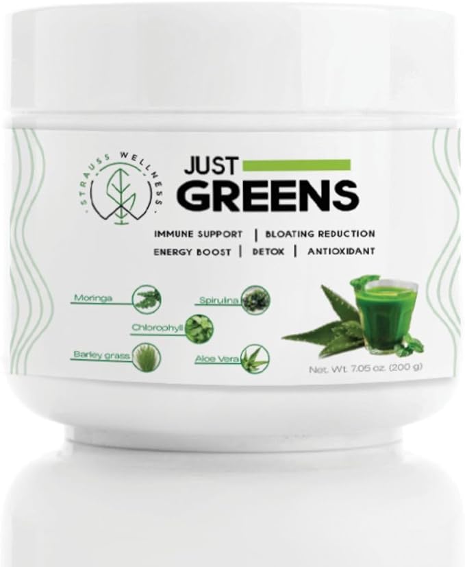 Just Greens - Superfood Powder - Chlorophyll, Spirulina, Moringa, Aloe Vera & Barley.