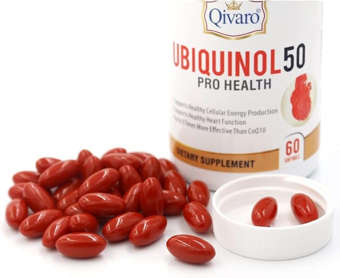 QIH23: Ubiquinol 50 Pro Health COQ10 (60 Capsules) - Ubiquinol Supplement with Active Form of Coenzyme Q10 - Powerful Antioxidant for Cellular Energy Production, Overall Health & Wellness