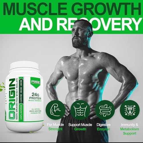 100% Grass Fed Unflavored Whey Protein Isolate-Keto-Low Carbs-2lbs