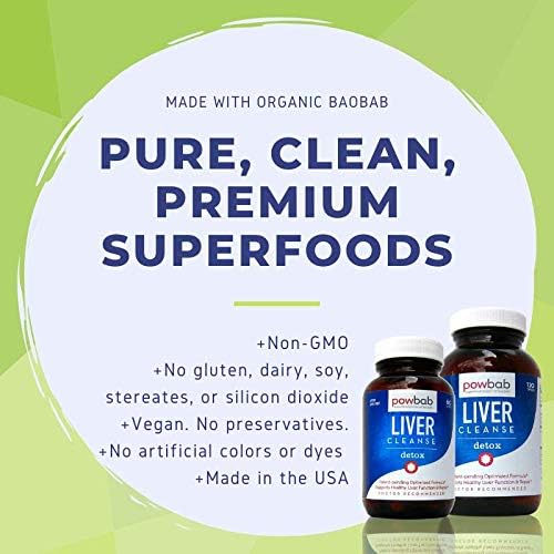 Liver Cleanse Detox. #1 Patent-Pending Optimized Repair Formula. Liver Md Focus Research with Organic Baobab, Beet Root Powder, and Goji. Beats Milk Thistle Silymarin & Dandelion (120 capsules)