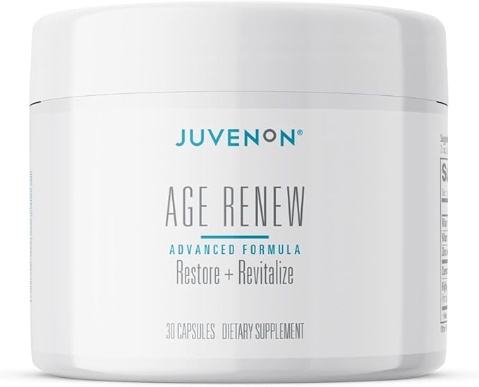Juvenon AgeRenew Beta Glucan Anti Aging Immunity Support Supplement, Beta Glucan with Zinc Quercetin for Immune Defense Boost