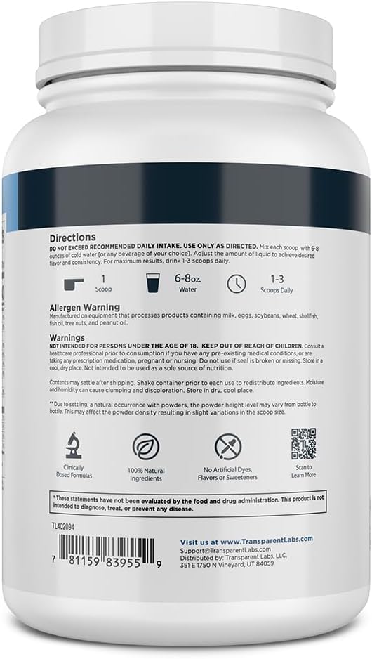 Transparent Labs Grass-Fed Whey Protein Isolate - Natural Flavor, Gluten Free Whey Protein Powder w/ 28g of Protein per Serving & 9 Essential Amino Acids - 30 Servings, Chocolate Peanut Butter