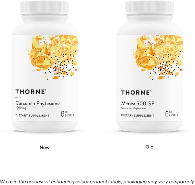THORNE Curcumin Phytosome 1000 mg (Meriva) - Clinically Studied, High Absorption - Supports Healthy Inflammatory Response in Joints, Muscles, GI Tract, Liver, and Brain* - 60 Capsules - 30 Servings