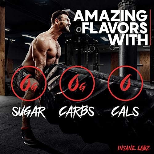 Insane Labz Insane Veinz Non Stimulant NO Enhancing Powder, Nitric Oxide Booster, Loaded with Agmatine Sulfate and Betaine Anhydrous, Increase Vascularity, 35 Srvgs, Fruit Punch