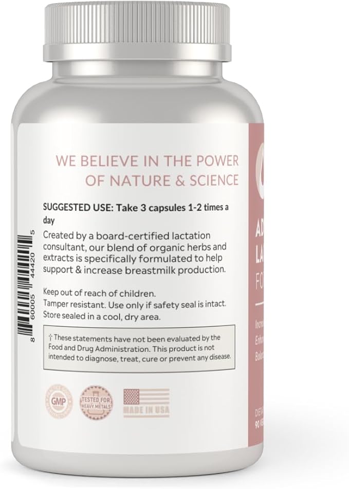 Holistic Lactation® Advanced Lactation Formula (30 Servings), Supplement to Support Milk Supply, Contains Organic Moringa and Milk Thistle Extract, Fenugreek-Free