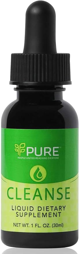 PURE Cleanse, Liquid 1oz. - Nature's Gentle Cleanse with Cascara Sagrada for Occasional Constipation, Promotes Digestive Health, Vegan-Friendly, Contains Probiotics for Optimal Gut Health Support