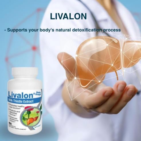 Roex Vitamins | Livalon | Milk Thistle Extract | 80% Silymarin | Natural Liver Detox | Vegetable Capsules | 60 Count