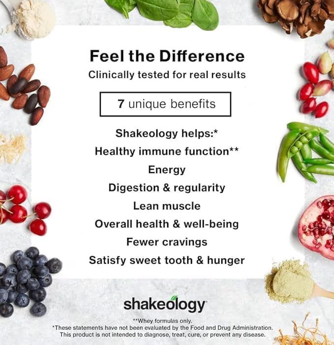 Shakeology 0g Added Sugar Whey Protein Powder Blend - Gluten Free, Superfood Protein Shake with Vitamins and Minerals - Helps Support Healthy Weight Loss, Lean Muscle Support - Chocolate, 30 Servings