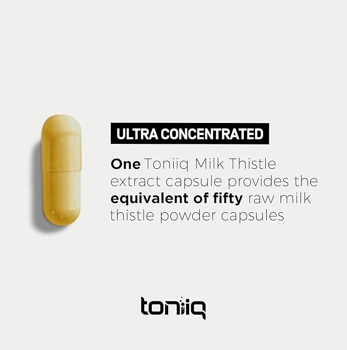 Milk Thistle - Ultra High Potency 50:1 Extract with 80% Silymarin - Highly Concentrated - Third-Party Lab Tested - 240 Capsules