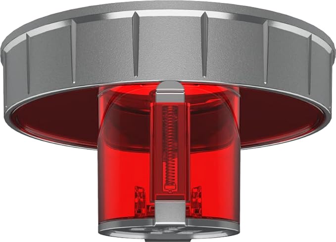 XL Protein Scoop and Supplement Funnel Attachment for Pre and Post Workout Powders, BPA Free, Spill Proof Dispenser, Universally Fits Most Product Containers, Raging Red, Reload Pro