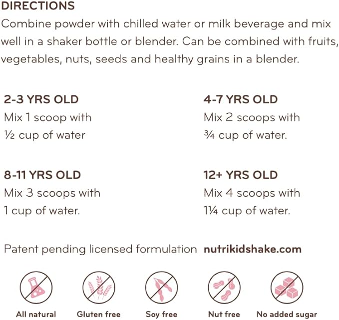 Kids Healthy Protein Powder Shake- 36 Essential Vitamins, 10g Whey Protein, Weight Gain Drink Mix for Kids, Digestive Enzyme Probiotics, Snack for Kids Growth12.25 oz