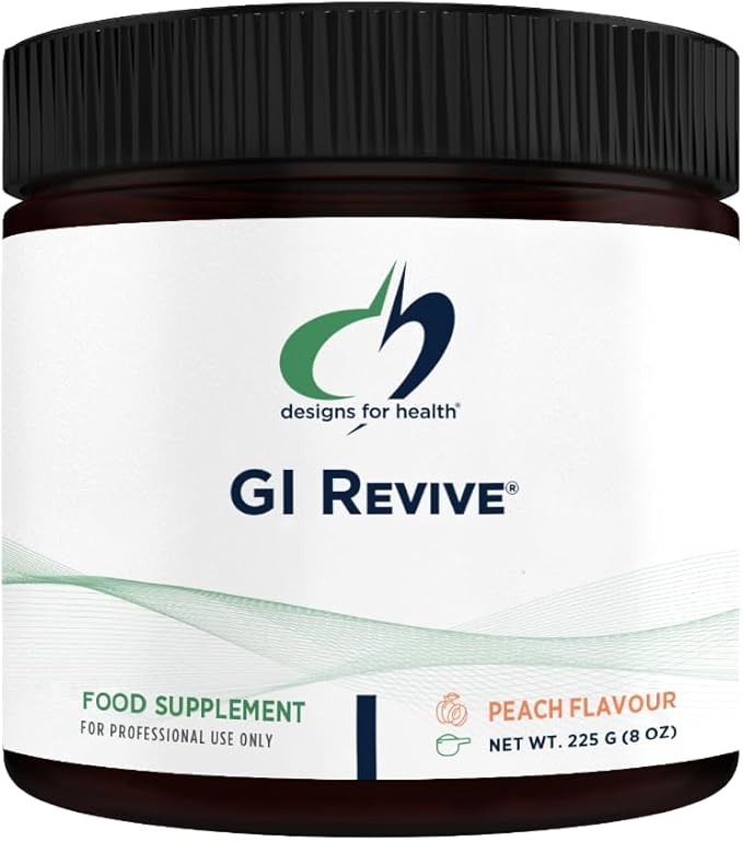 Designs for Health GI Revive Gut Health Powder - L Glutamine & Citrus Pectin for Digestive Health + Slippery Elm, Marshmallow Root & Cat's Claw for Healthy Intestinal Function (28 Servings)
