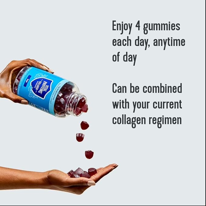 Vital Proteins Collagen Gummies, 2.5g of Clinically-Tested Collagen for Hair, Skin, Nails & Wrinkles, 120 ct Bottle, Pack of 2, Grape Flavor