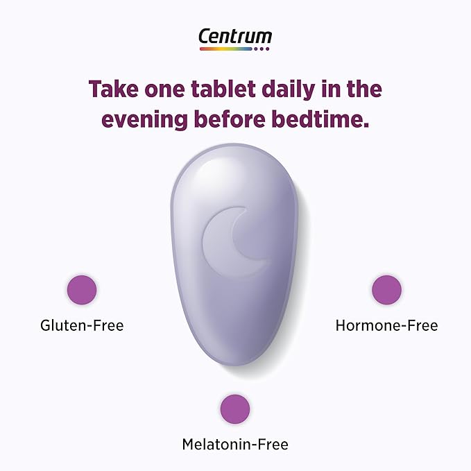 Centrum Restful Sleep Menopause Support Tablets, Supplement with Clinically Studied DailyZz and geniVida, 28 Count