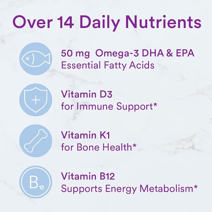SmartyPants Toddler Multivitamin Gummies: Omega 3 Fish Oil (EPA/DHA), Vitamin D3, C, Vitamin B12, B6, A, K & Zinc, Biotin, Beta Carotene, Gluten Free, Three Fruit Flavors, 90 Count (30 Day Supply)