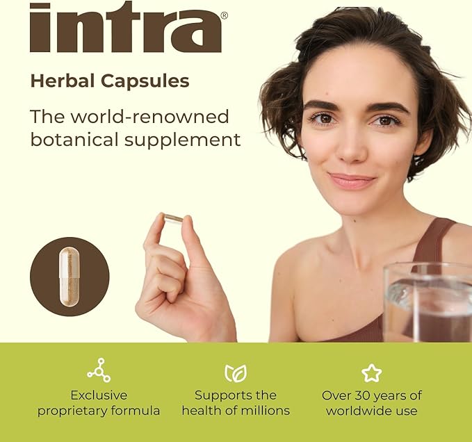 Intra Lifestyles Capsules - Herbal Supplement for Immune Support, Detox, Digestive & Cardiovascular Health – 23 Botanical Extracts – Made in Canada – 64 Capsules