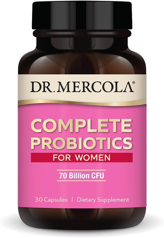 Dr. Mercola Complete Probiotics for Women - Supports Gut, Vaginal & Immune Health - Contains Lactobacillus Strains - Non-GMO, Gluten-Free & Soy-Free - 30 Capsules (30 Servings)