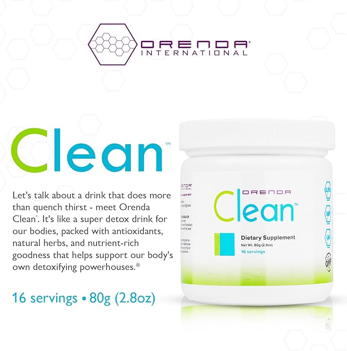 Orenda Clean®: with Peptizyme-SP EN for Digestive Bliss, Aronia Berry, Aloe Vera, and More | Radiant Health | Elevate Your Wellness with The Ultimate Nutrient-Rich Supplement - 80g, 16 Servings