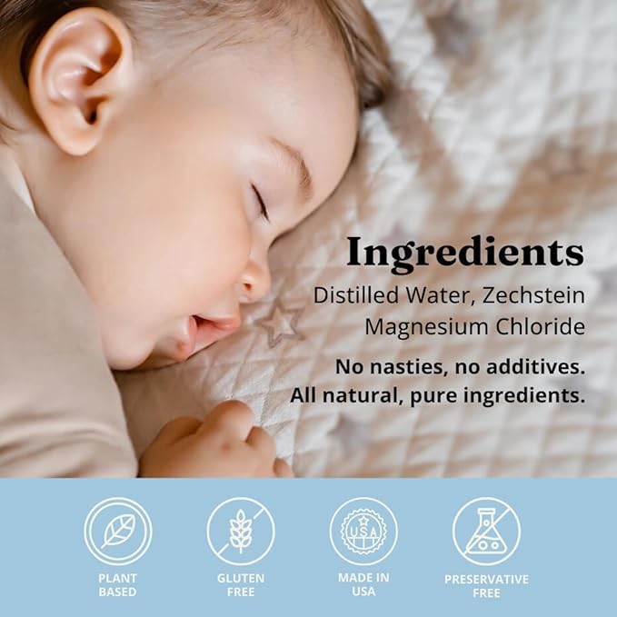 Magnesium Spray for Kids & Toddlers – Restlful Sleep, Calm Bedtime, Growing Pains, Active Play Recovery – Pure, All-Natural, Gentle for Sensitive Skin, Fragrance-Free - 8 fl oz by MAG Recovery