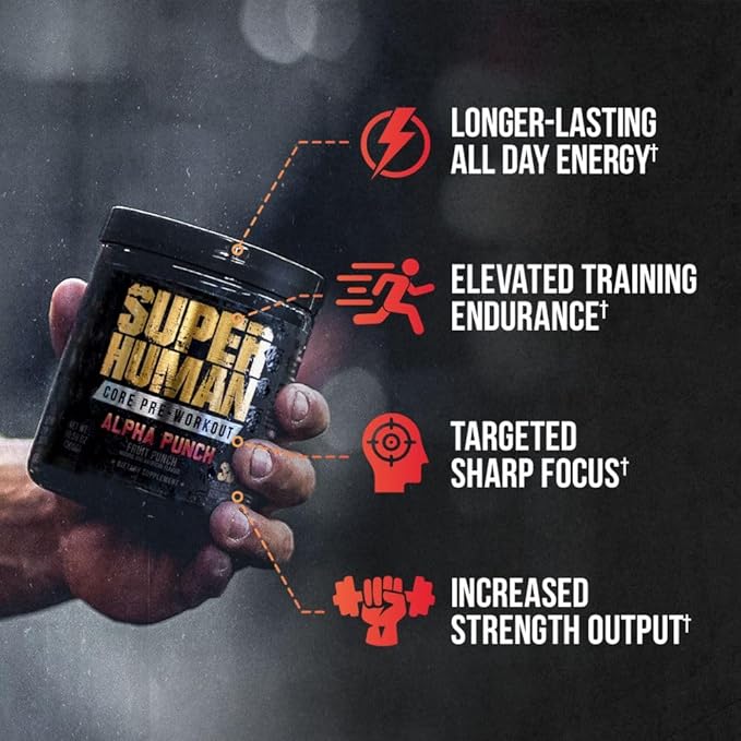 ALPHA LION Core Pre Workout Powder with Creatine for Performance, Beta Alanine for Muscle, L-Citrulline for Pump & Tri-Source Caffeine for Sustained Energy (30 Servings, Fruit Punch Flavor)