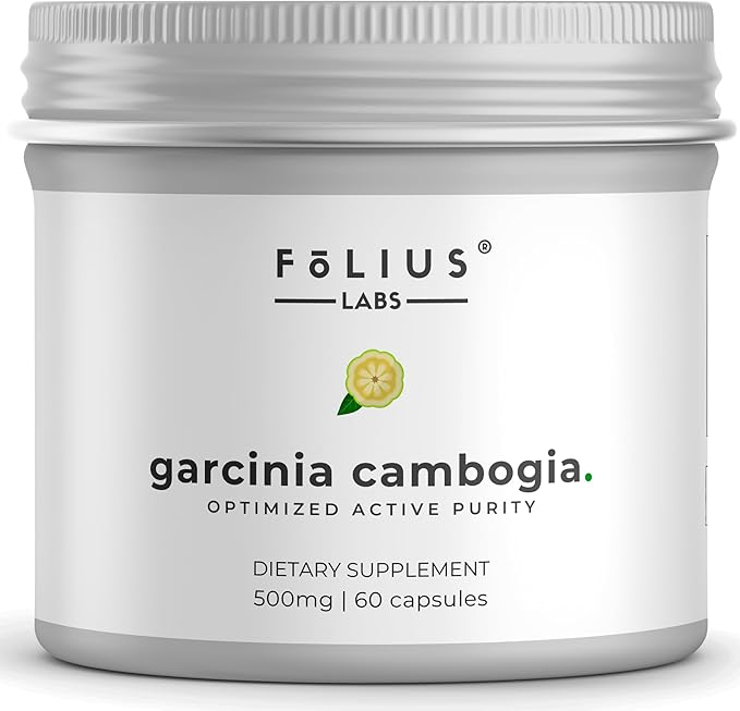 Pure Garcinia Cambogia Extract Supplement 500mg - 100% Natural HCA Extract Concentrated to 60% - Supports Healthy Digestion and Metabolism - 60 Capsules