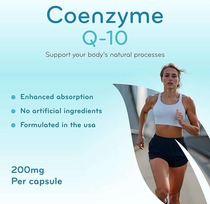 Quick Absorption CoQ10 200mg - Coenzyme Q10 200mg Potent Antioxidant for Heart Energy and Aging Support - High Stability CoQ10 Ubiquinone Capsules - Made in a cGMP US Lab (200 Servings)