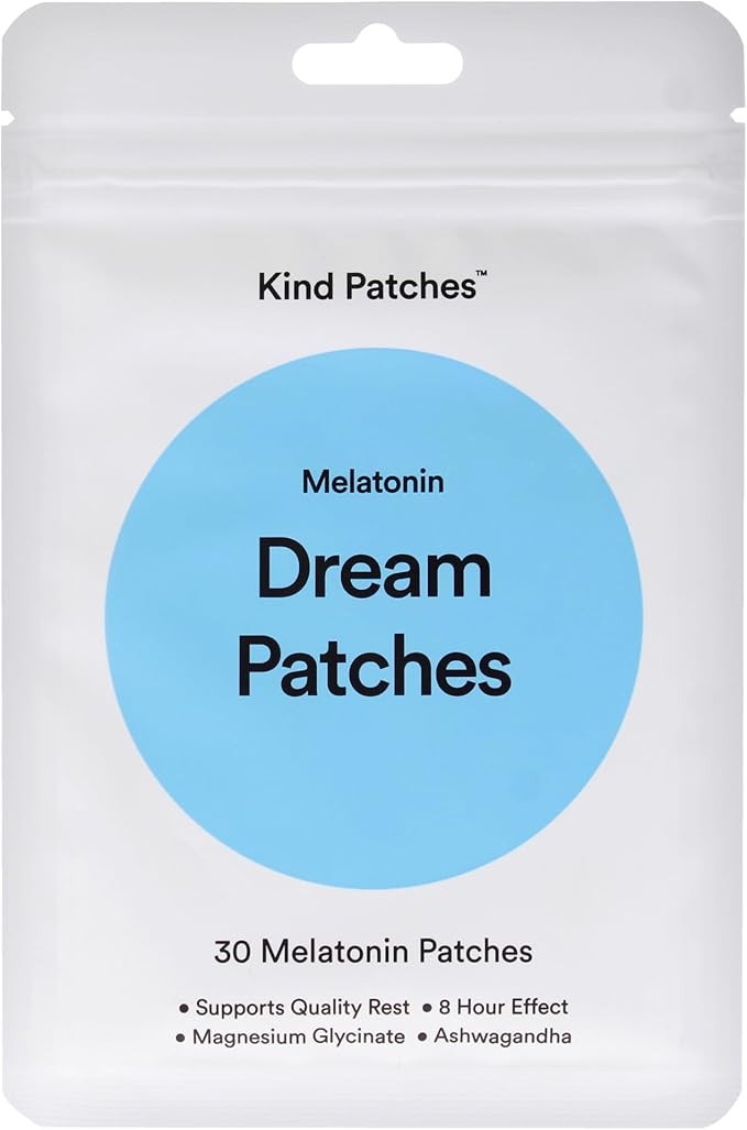 Melatonin Dream Patches - Sleep Patches - Sleep Aid with Ashwagandha to Improve Rest - Overnight Use - 30 Count