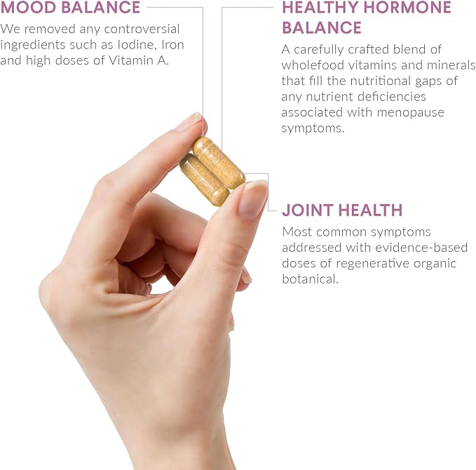 5-in-1 Menopause Support Vitamins for Women, Fermented Vitamins, Minerals, Probiotics and Organic Herbs, Third Party Tested, Doctor's Choice, 30 Servings
