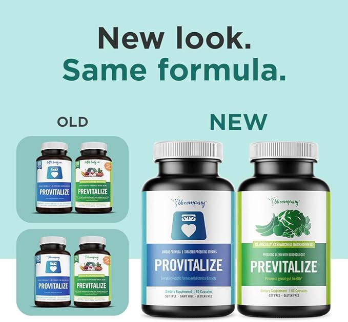 BB Company Slim Gut Bundle | Prebiotics and Probiotics for Women - Bloating Relief - Pre and Probiotics - Provitalize & Previtalize | Value Bundle | Packaging Vary | 30 Day Supply