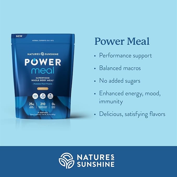 Nature's Sunshine Power Meal, Superfood Whole Body Meal (Vanilla)