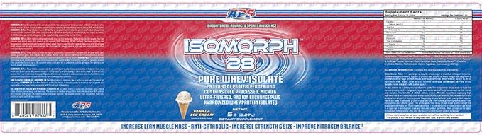 APS Nutrition Isomorph Protein Powder Supplement | Whey Protein Isolate | Ultra- Filtered | 28g Protein |Vanilla Ice Cream, 5 Pound (Pack of 1)