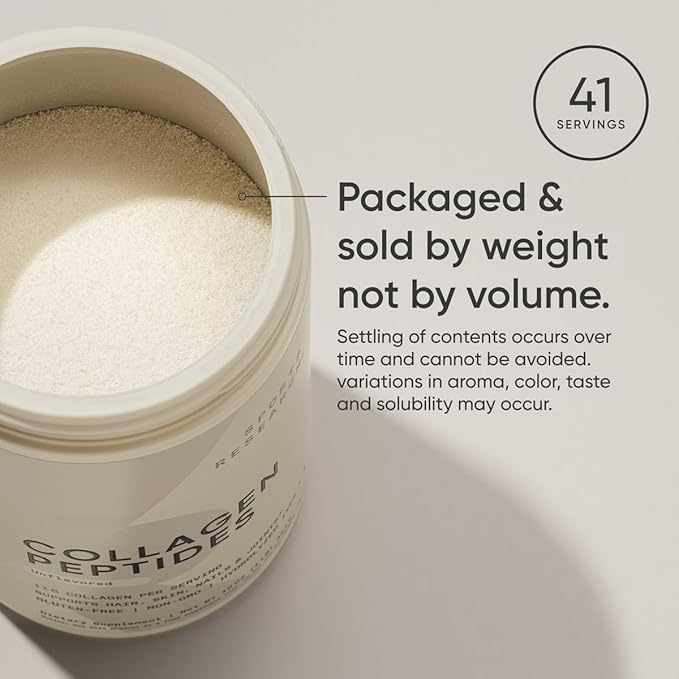Sports Research Collagen Peptides for Women & Men, Unflavored, 16 oz., Hydrolyzed Type 1 & 3 Collagen Powder Protein Supplement for Healthy Skin, Nails, Bones & Joints