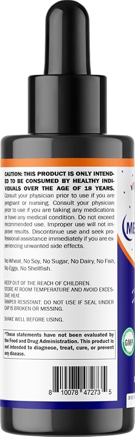Vitamatic Melatonin 20mg Liquid Drops – 2 Fluid Ounce (59ml) – Natural Berry Flavor – for Adults – Non-GMO – Vegetarian Supplement