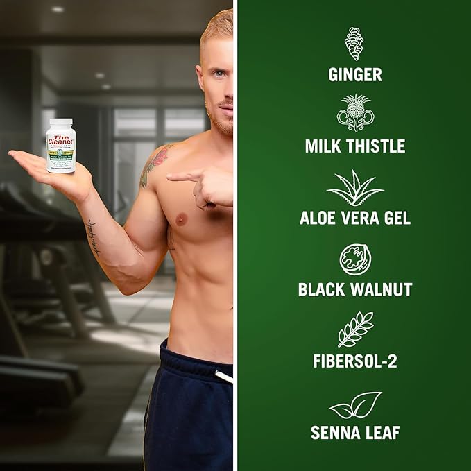 Centuryⁿ Syst𝐞ms The Cleaner Detox, Complete Internal Cleansing Formula, Support Digestive Health, Vegetarian Capsules (Men 14 Days)