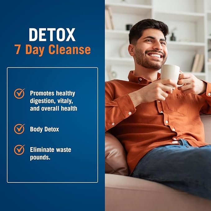 Centuryⁿ Syst𝐞ms The Cleaner Detox, 7-Day Complete Internal Cleansing Formula for Men, Support Digestive Health, 52 Vegetarian Capsules